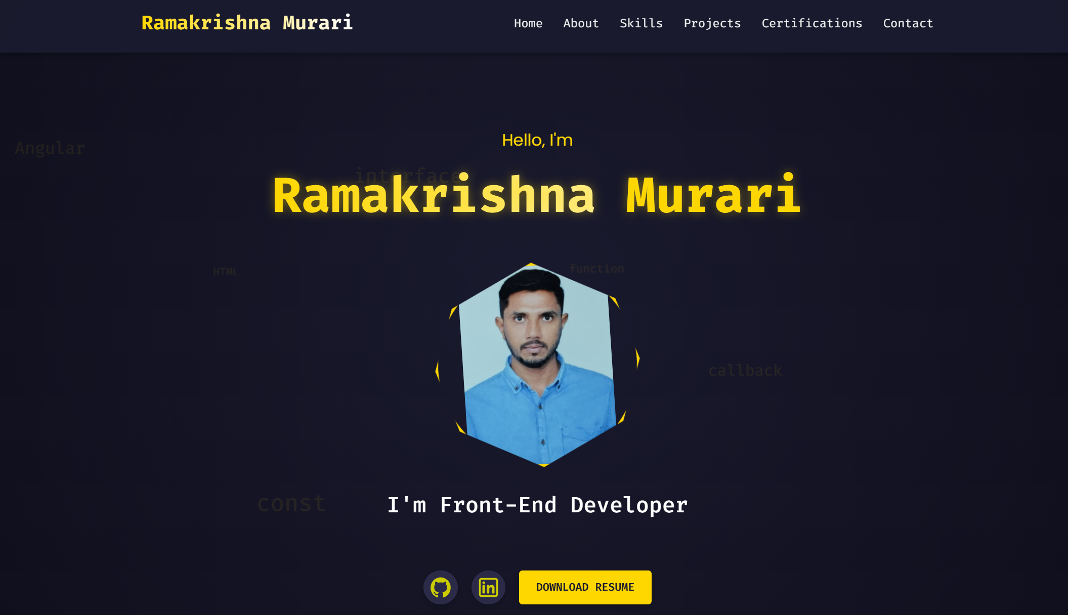Portfolio Website Thumbnail